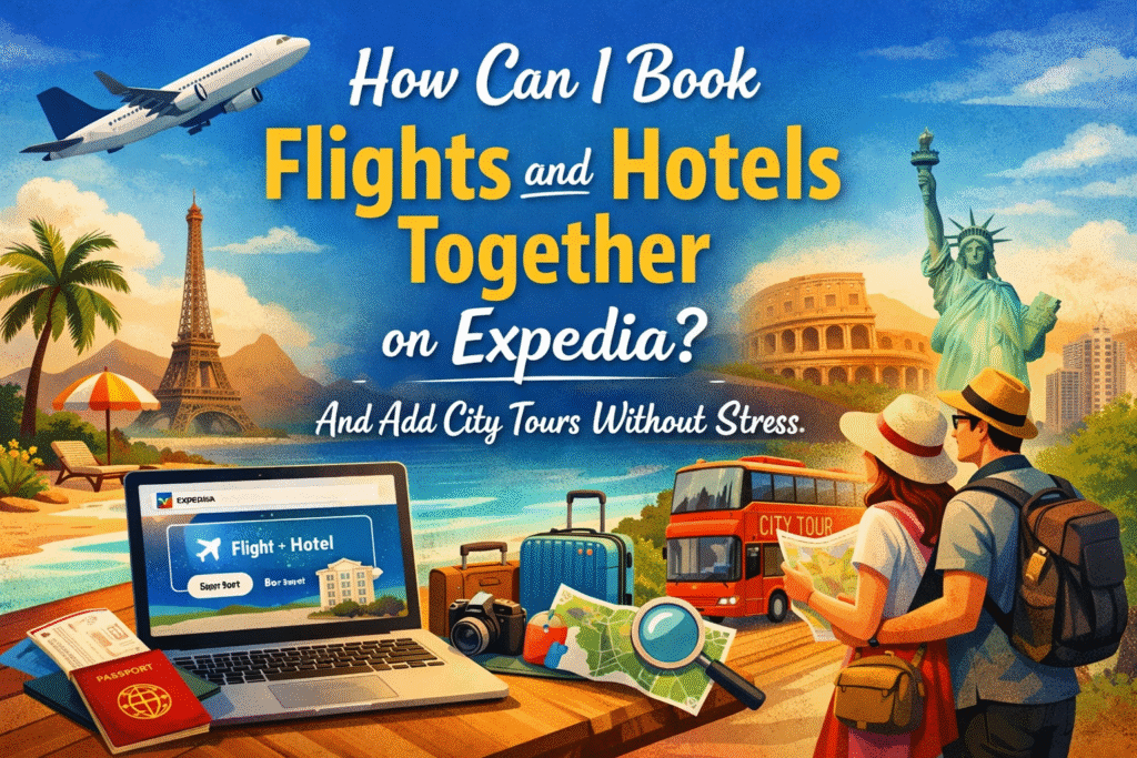 How do I call Expedia for city tour bookings?