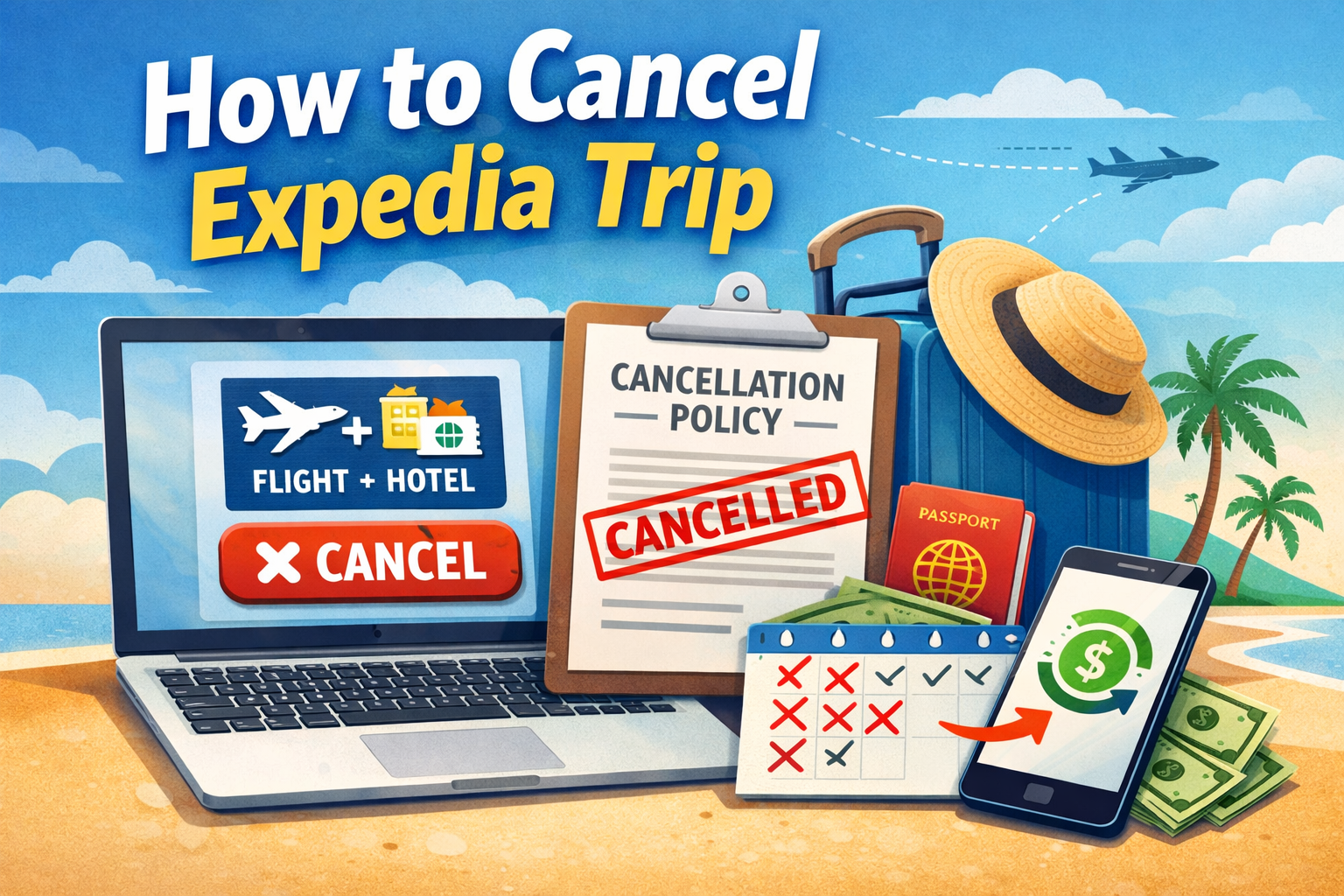 how to cancel expedia trip